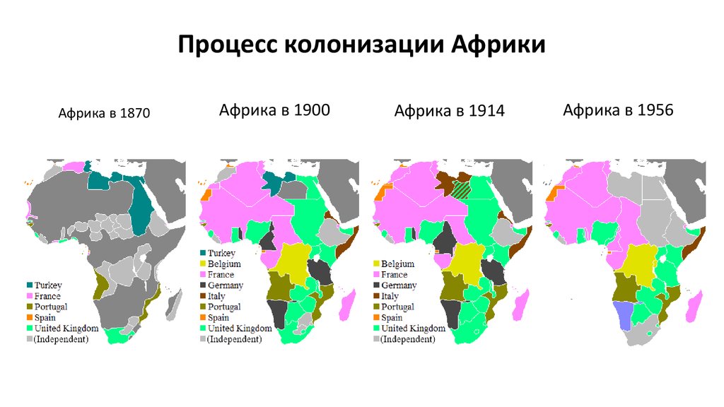 Колонизация Африки :маленькие колонии для единиц 